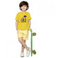 Generic Boys Cotton Lazy Half Sleeve TShirt (Mustard)
