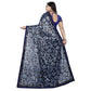 Generic Women's Lycra Blend Saree with Blouse (Blue, 5-6 Mtrs)