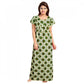 Generic Women's Cotton Printed Maxi Nighty (Green)