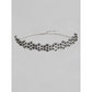 Generic Women's Rose Gold Plated Alloy Choker (Silver &amp; Black)
