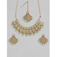 Generic Women's Rose Gold Plated Alloy Necklace &amp; Earings Set (Light Green)