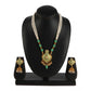 Generic Women's Rose Gold Plated Alloy Necklace &amp; Earings Set (Green)