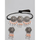 Generic Women's Rose Gold Plated Alloy Necklace &amp; Earings Set (Orange)