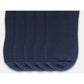 Generic 5 Pairs Unisex Casual Cotton Blended Solid Ankle length Socks (Navy)