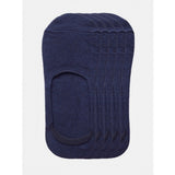 Generic 5 Pairs Unisex Casual Cotton Blended Solid No-show Socks (Navy)