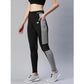 Generic Women's Polyster Solid Sport Leggings (Black &amp; Grey)