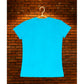 Generic Girl's Casual Short Sleeve Pom Pom Balls Cotton T Shirt (Blue)