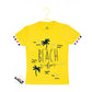Generic Girl's Casual Short Sleeve Printed Cotton T Shirt (Yellow)