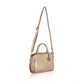 Generic Women's Faux Leather Metal Beads Handbag (Gold)