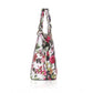 Generic Women's Faux Leather Printed Handheld Bag (White Pink)