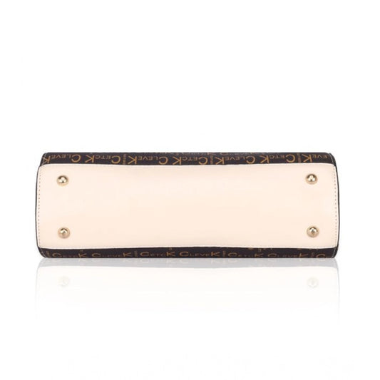 Generic Women's Faux Leather Printed Handbag (Beige)