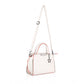 Generic Women's Faux Leather Metal Beads Handbag (White)