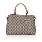 Generic Women's Faux Leather Printed Handbag (Camel)