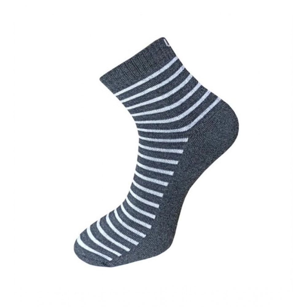Generic 3_Pair Set Unisex Casual Cotton Printed Ankle Length Socks (Multicolor)