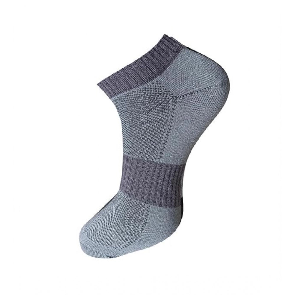Generic 3_Pair Set Unisex Casual Cotton Solid Ankle Length Socks (Multicolor)