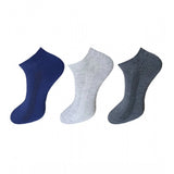 Generic 3_Pair Set Unisex Casual Cotton Solid Ankle Length Socks (Multicolor)
