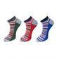 Generic 3_Pair Set Unisex Casual Cotton Striped Ankle Length Socks (Multicolor)