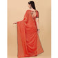 Generic Women's Silk Blend Embellished Saree With Unstitched Blouse 5.5Mtr (Red)
