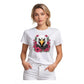 Generic Women's Polyester Solid Printed Round Neck Half Sleeve T-shirt (White)