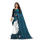 Generic Women's Silk With Mirror Lace Solid Saree With Unstitched Blouse (Rama, 5-5 Mtrs)