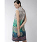 Generic Women's Polyester Printed Sleeveless Above Knee Dress (Multicolor)