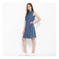 Generic Women's Denim Solid Sleeveless Above Knee Dress (Blue)