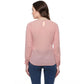 Generic Women's Polyester Solid Long Sleeves Regular Top (Pink)