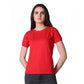 Generic Women's Cotton Blended Solid Round Neck Half Sleeve T-Shirt (Red)