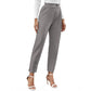 Generic Women's Polyester Solid With Pocket Pant (Grey)