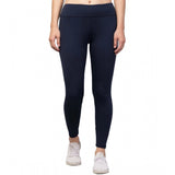 Generic Women's Polyester Solid Ankle Length High-Rise Tights (Navy)