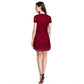 Generic Women's Rasal Solid Round Neck Cap Sleeve Dress (Maroon)