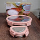 Side View of Stainless Steel Lunch Box Set in Pink with Leakproof Features