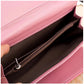 Generic Women's Faux Leather Medium Snap Button Wallet (Pink)