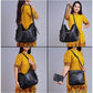 Generic Women's PU Leather Medium Shoulder Zipper Handbag (Black)