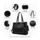 Generic Women's Canvas Medium Top handle Satchel Zipper Handbag (Black)