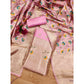 Generic Women's Banarasi Silk Printed Unstitched Salwar Suit Material With Dupatta (Pink, 3Mtrs)