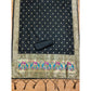 Generic Women's Banarasi Silk Printed Unstitched Salwar Suit Material With Dupatta (Black, 3Mtrs)