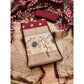 Generic Women's Banarasi Silk Printed Unstitched Salwar Suit Material With Dupatta (Maroon, 3Mtrs)