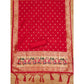 Generic Women's Banarasi Silk Printed Unstitched Salwar Suit Material With Dupatta (Red, 3Mtrs)