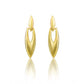 Generic Women's brassNew Gold Tone Polish Mini Office Earrings (Gold Plated)