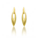 Generic Women's brassNew Gold Tone Polish Mini Office Earrings (Gold Plated)
