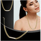 Generic Women's Stainless Steel Gold Polish Polish Hand Bracelet And Necklace (Gold Plated)