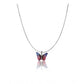 Generic Women's Stainless Steel Colorful Butterfly Pendent Dailywear chain (Silver Plated)