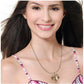 Generic Women's Stainless Steel Leaf Pendent Delicate Chain (Gold Plated)