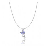 Generic Women's Stainless Steel Butterfly Dailywear Pendent Delicate Chain (Silver Plated)