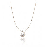 Generic Women's Stainless Steel Moon Pendent Delicate Chain (Gold Plated)