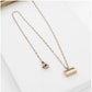 Generic Women's Stainless Steel Mini Suitcase Pendent Delicate Chain (Gold Plated)