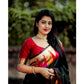 Generic Women's Silk Printed Saree With Unstitched Blouse 5.5Mtr (Multicolor)