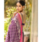 Generic Women's Silk Printed Saree With Unstitched Blouse 5.5Mtr (Purple)