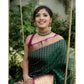Generic Women's Silk Printed Saree With Unstitched Blouse 5.5Mtr (Green)